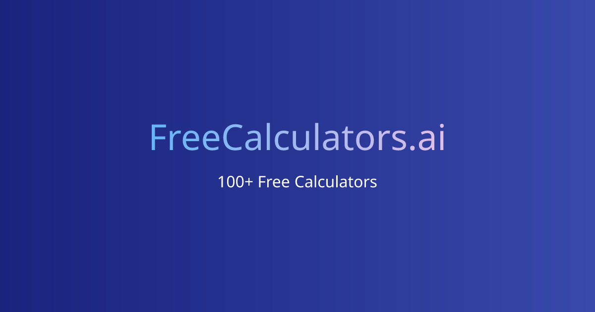 Free Calculators Online | 100+ Tools for Math, Finance & More